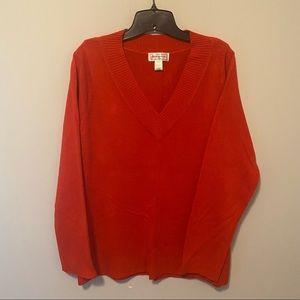 Red v-neck sweater, juniors size 3x